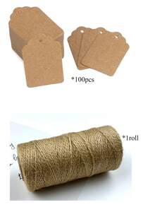 100米礼品包装绳、丝带、包装胶带、黄麻绳 - 卡其色 - 查看 7