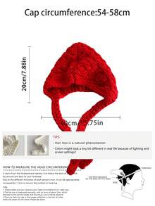 1pc Autumn & Winter New Arrival Warm Tweed Knitted Cap, Unisex Ski/Beanie Hat With Ear Flaps - Multicolor - View 5