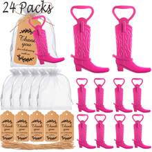 24 Set Cowboy Stiefel Flaschenöffner, Western Themen Party Gastgeschenke Set, Geschenke und Dekorationen für Gäste bei Hochzeit, Baby-Dusche, Valentinstag Geschenke, Geburtstagsparty