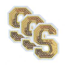 全新 26/3 件/批 时尚 A-Z 亮片英文字母刺绣补丁 免费拼写熨烫补丁 适用于服装、帽子、鞋子、缝纫、DIY - 彩色 - 查看 15