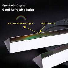 Triangular Prism Rainbow Prisma Crystal Seven Color Triprism Students Physical Optics Experiment Tools Photographic Props