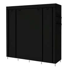 LÈRFM Wardrobe Minimalist Design Portable Fabric Wardrobe Storage - Black - View 4