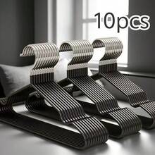 10 Stücke schwere, rutschfeste, metallbeschichtete Kleiderbügel - platzsparende Mehrzweck-Kleiderbügel, geeignet für Zuhause und Kleiderschrank-Organisation