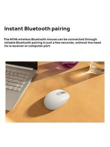 Logitech Ratón ergonómico M196 con inclinación de 57°, soporte científico, Bluetooth 2.4G inalámbrico de modo dual, agarre cómodo para manos pequeñas y medianas, perfecto para programadores y diseñadores, color rosa - Rosa - Ver 5
