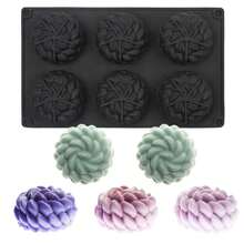 Baking Pastry Mold 6 With Santa Anna Flower Fondant Mousse Cake Mold Fleshy Dessert Silicone Mold, Can Be Used To Make Cakes, Bread, Mousse, Jelly, Prepared Food, Chocolate, Handmade Soap, Etc.