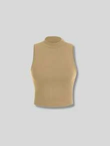 Women Tank Tops & Camis - Caramen, đen, be và trắng - Xem 7