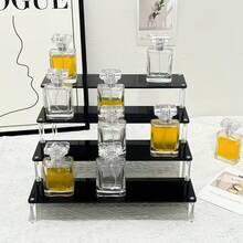 1 Piece Cosmetic Display Stand, Multi-Functional Storage Rack, Transparent Storage Organizer, Suitable For Displaying Figurines, Jewelry, Cosmetics, Perfumes; Ideal For Holiday/Beach Decorations, Bathroom Collections, Bedroom Collections; Large Capacity Design. - Multicolor - View 3