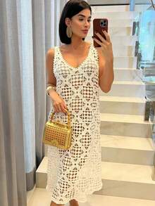 Vestido/Saída de Praia Crochê