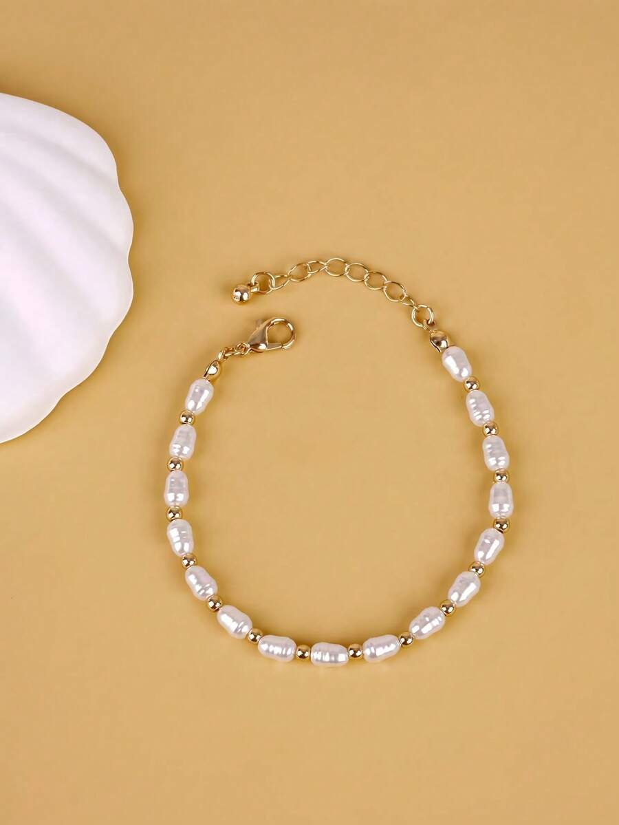 1 Elegant Pearl Women's Bracelet, Adorned With Exquisite Pearls, Daily-Friendly, Ideal Luxury Jewelry - Multicolor - View 1