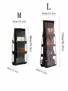 1pc 6/8 Pockets Hanging Purse Handbag Organizer Clear Hanging Shelf Bag Collection Storage Holder Purse Bag Wardrobe Closet Space Saving Organizers - 彩色 - 查看 5