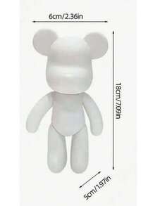 33/23/18cm White Enamel Blank Fluid Bear, 100ml Fluid Acrylic Paint, Suitable For DIY Painting, Wedding, Valentine's Day, Birthday, Christmas Gifts, Wedding Crafts, Decorative Molds, Durable Craft Materials, Bear Crafts - Multicolor - View 15