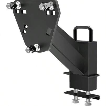 Pocket Spare Tire CarrierSpare Tire Mount Bracket For Trailer Powder Coat Steel Black Fits Most 4 5 6 8 Lugs Wheels On 4 4.5'' 4.75'' 5 5.5 6 Or 6.5 Bolt Patterns 46.5 Inch