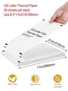 A4 便携式热敏打印机 - 无线蓝牙便携式打印机，适用于手机/笔记本电脑的无墨迷你移动打印机，支持 8.5 英寸 x 11 英寸美国信纸/A4/4.33 英寸 / 3.14 英寸 / 2.08 英寸热敏纸，非常适合旅行/家庭 - 彩色 - 查看 18