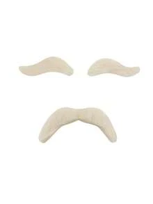 1 set păr lung artificial realist, gros, barbă și sprâncene, potrivit pentru Halloween, bal mascat, spectacol dramatic, petrecere, nuntă, Ziua Tatălui, Crăciun