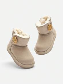 Balabala Botas de nieve hasta la pantorrilla para niños 2025, zapatos de invierno con forro de felpa gruesa para niños y niñas