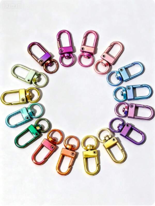 Lobster Keychain Cute Zinc Alloy Lobster Clasp Keychain - Colorful Snap Button Design, Compact Size For Daily Use, Bag Decoration & Gift Accessory Christmas