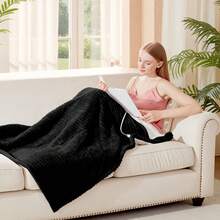 Heated Blanket Electric Soft Flannel Sherpa Heater 5 Heat Settings And 10 Hours Auto Shut-Off Heating Blanket Over-Heat Protection Machine Washable