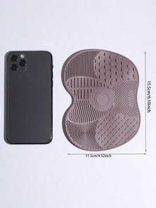 1pc Silicone Make Up Brush Cleaning Mat, Makeup Brush Cleaner Mats, Cosmetic Cleaning Pads, Portable Washing Tool With Suction Cup For Makeup Cosmetic Brushes, Drying Washing Tool, Suitable For Makeup Brush, Makeup Sponge, Powder Puff