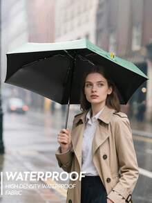 مظلة سفر صغيرة 8 أضلاع مع حافظة، صغيرة مضغوطة، حماية من الأشعة فوق البنفسجية، خفيفة الوزن، يدوية الفتح والإغلاق، مناسبة للنساء والأطفال والرجال، تناسب الحقيبة والحقيبة الظهرية - فاكهة خضراء - مشاهدة 7