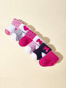 6 perechi de șosete pentru bebeluși, culori bomboane, șosete drăguțe de pluș calde pentru nou-născuți, pentru fetițe, 0-6 luni, 6-12 luni, toamnă/iarnă