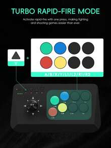 DATA FROG Arcade Fighter Stick For Windows IOS Android TV Box Street Fighter Arcade Joystick Support M8 Retro Game Stick - Black - View 6
