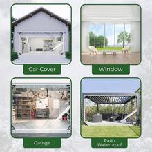 Clear Tarp With Grommets, Transparent Heavy Duty Tarpaulin Cover With Reinforced Edge, Thickened Tear Resistant PVC Vinyl Tarp For Patio Porch Camping Greenhouse And Outdoor