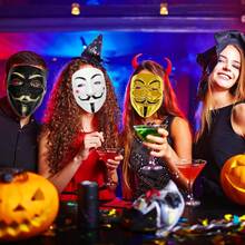 Juego de 6áscaras para disfraz de hacker,áscaras de Halloween para fiestas de cosplay, raves,áscaras, carnavales y disfraz temático - 1 - Ver 6