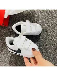 Nike CORTEZ嬰童魔鬼氈阿甘鞋兒童鞋男童女童寶寶小白鞋輕便休閒運動鞋 - 白色 - 查看 3