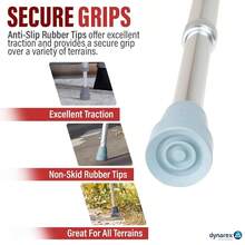 Forearm CrutchesYouth 4 2 To 5 2 PushButton Height Adjustment For Arms And Legs Comfortable Hand Grips 300 Lb. Weight Capacity 1 Pair - 青年 - 查看 6