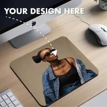 1pc Customized Photo Mouse Pad - Add Your Own Image, Create Unique Office Desk Decor, Perfect For Office, Home And Gaming, Non-Slip Base, High-Resolution Printing, Personalized Gift For Birthday, Holiday And Special Occasions