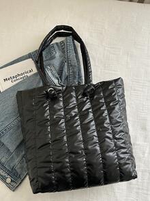 Einfarbige, leichte Collegetasche im Studentenstil mit großer Kapazität für Ausflüge, Schwestern, beste Freundinnen