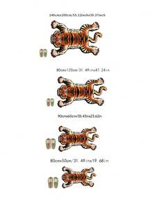 1 tấm thảm hình hổ nghệ thuật, chạm khắc chi tiết, thêm nét cá nhân cho ngôi nhà, thảm phòng khách, thảm trải sàn, thảm trang trí, thảm nhà bếp trang trí Giáng sinh có thể giặt được - Nhiều màu - Xem 7