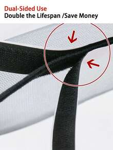 黑色拉链纱窗 - 可重复使用蚊帐，易于取用的设计，钩环快速安装，透气可清洗，防虫，适合春夏季家居使用