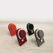 Velvet Jewelry Display Stand, Chinese Retro Style Bracelet Holder, Multi-Color Fashion Jewelry Rack