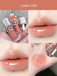 Gege Bear 1pc Glossy Hydrating Moisturizing Plump Glass-Like Lip Gloss, Long-Lasting And Non-Sticky - 彩色 - 查看 9