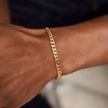 2 Pieces Set Of Fashionable Men's Twisted Chain Hip-Hop Bracelet Set, Including A Minimalist Cuban Chain Bracelet, Available In 2 Colors: Gold And White Gold. It Symbolizes The Personalized Of Men's Dressing, The Eye-Catching Daily Look And The Fashionable Expression Of Street Hip-Hop Style.