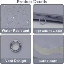 2 Piezas Organizador Autocomprimible Ultra Comprimible, Bolsas De Organizador Para Edredones, Bolsa De Almacenamiento Plegable Que Ahorra Espacio, Para Edredones, Mantas, Ropa De Cama, Ropa - Gris - Ver 4