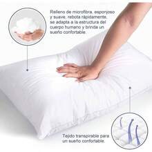 Almohadas 2 Pack, Almohada Standard Confort y Suavidad, Hipoalergnica y Lavable, 40x 60 Standard - Estándar - Ver 3