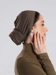 1pc Women's Basic Solid Color Headscarf Hijab, Versatile Styling, Elastic Headband Made Of Soft Comfortable Modal Fabric, Suitable For Daily Wear, Sports, Yoga