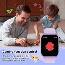 儿童智能手表，无线拨号/通话，多种运动模式，追踪儿童活动数据，消息通知，闹钟，快门控制，可自定义表盘和壁纸，男女童皆宜，兼容安卓和iOS手机，生日、暑假、新年、圣诞节的理想礼物