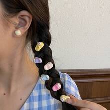 6pcs Cute & Funny Mini Slippers Hair Clips, Bangs Side Clips, Creative Halloween Hair Accessories, Acrylic, Hair Slide, Hair Barrettes