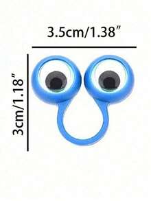 1/5/10个装带眼睛的手指偶，手指偶玩具，趣味手指眼玩具，可爱青蛙手指偶，手指舞派对玩具，万圣节手指活动眼球戒指，各种创意手指眼偶，派对DIY手工活动眼球手指偶 - 非常适合营造派对氛围、制作活动眼球手指偶和创意互动游戏 - 彩色 - 查看 6