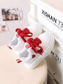 Girls' Flat Sneakers, Soft Bottom Anti-Slip Kids Shoes, Black & Pink Toddler Girl Shoes