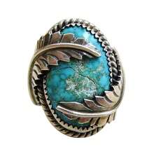 Elegant Retro Style Inlaid Turquoise Ring, Green Leaf Wrapped Ring, Luxurious Jewelry, Suitable For Daily Use And Parties, Perfect Gift For Her/Him - Nhiều màu - Xem 6