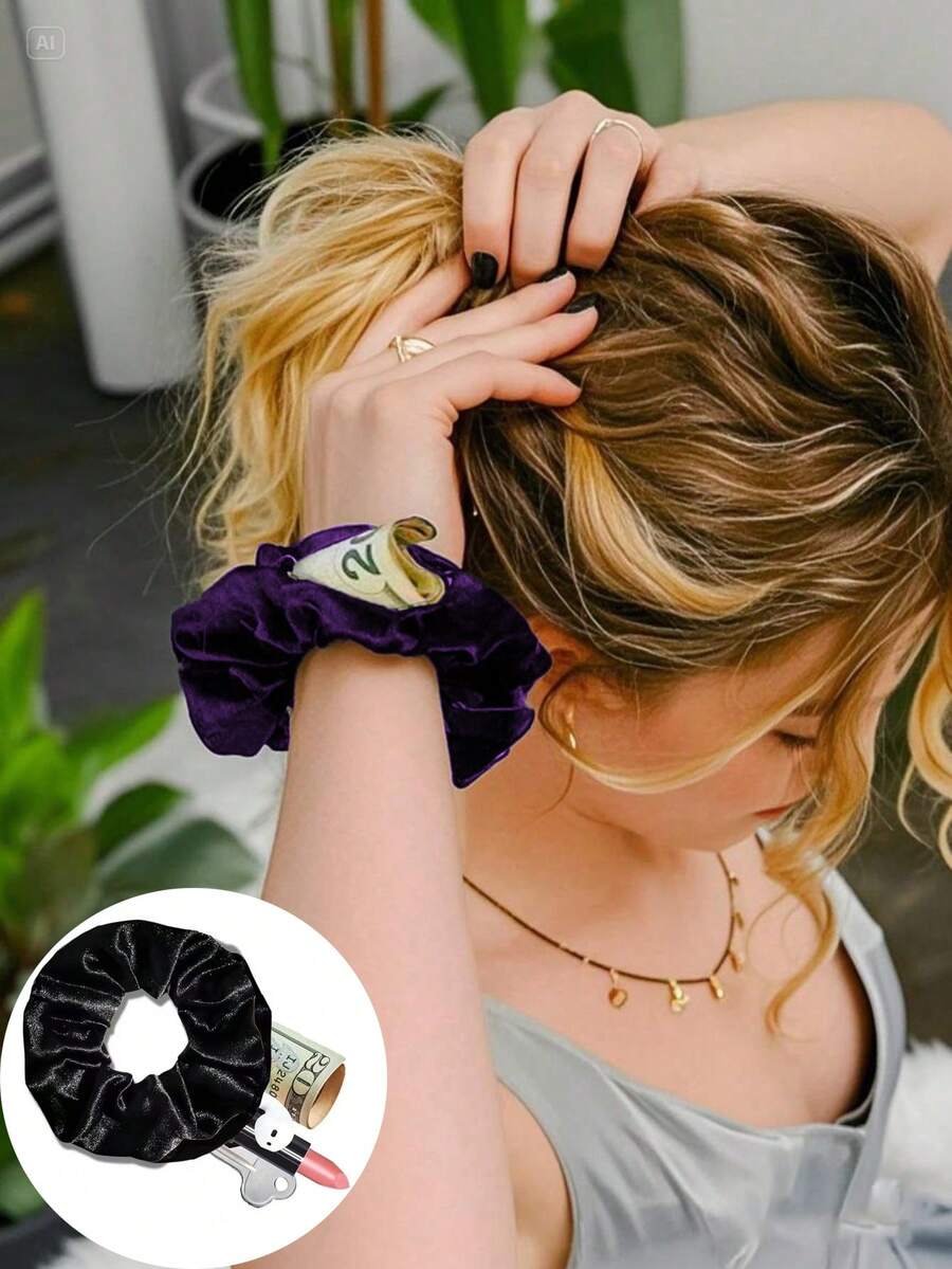 10pcs/6pcs/3pcs/1pc Multi-Functional Hair Tie Storage Bag - Portable Hidden Coin Organizer Pouch, Non-Waterproof Travel Essential, Back-To-School Supplies, Holiday Camping Vacation Gear, Mini Summer Cosmetic Organizer Makeup Bag, Ideal For Lipsticks, Brushes, Skincare, Phones, Coins & Small Items, Perfect For Home & Gifts, Christmas Present