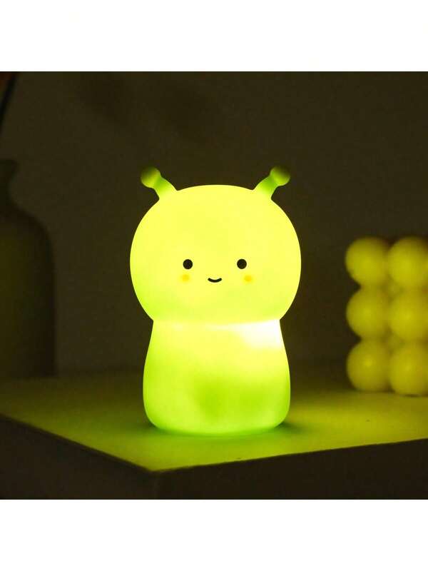 1pc Adorable Led Caterpillar Night Light Suitable For Various Occasions Such As Bedroom, Living Room, Study Room, Corridor, Basement, Etc. Perfect For Giving As A Gift To Friends, Family Members, Colleagues And Kids On Festivals Or Birthdays. Also Can Be Called Led Light, Valentine's Day Atmosphere Lamp, Luminescent Decoration, Animal-Shaped Night Light, Table Lamp
