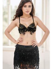 Trang phục múa bụng nữ Bộ bikini đính sequin - Trang phục biểu diễn sân khấu & khiêu vũ mở màn - Nhiều màu - Xem 13
