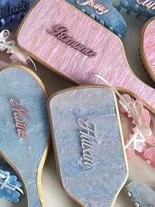 1pc Customized Personalized Hair Salon Tool Air Cushion Comb, Bridesmaid Gift, Name Engraved Hair Brush, Massage Brush, Customized Name Air Cushion Comb, Hair Styling Brush, Personalized Gift, Birthday Gift, Party Gift, Anniversary Gift, Unique Customized Gift - Multicolor - View 7