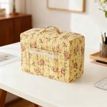 Multipurpose Sewing Bag Floral Tool Bag Large Capacity Sewing Bag Organizer Portable Totes For Home Use - Yellow - View 3