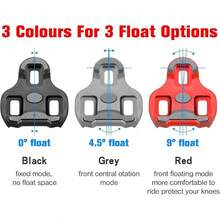 NAACOO - Tacos de bicicleta compatibles con tacos Look KEO, pelotón para interiores y exteriores, ciclismo, carretera y bicicleta, sin clip, zapatos de ciclismo - Flotador KEO -4.5° - Ver 8